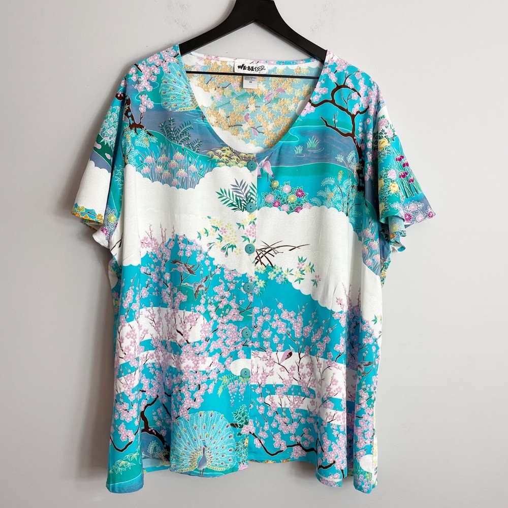 We Be Bop Art To Wear Button Button Up Shirt 3X